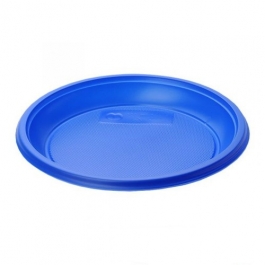 Тарелка десертная D=170 мм синяя PS (Диапазон)