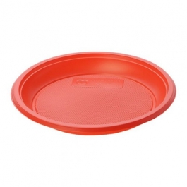 Тарелка десертная D=170 мм красная PS (Диапазон)